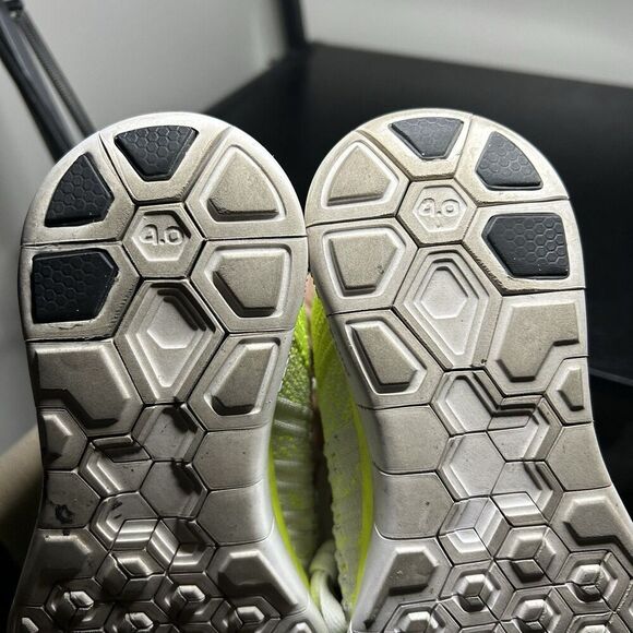 Nike Free 4.0 Flyknit Women's Size 7 Running Shoes Volt White - Picture 12 of 15